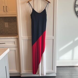 Tommy Hilfiger Colorblock Maxi Dress - Navy, Red, White cotton/modal